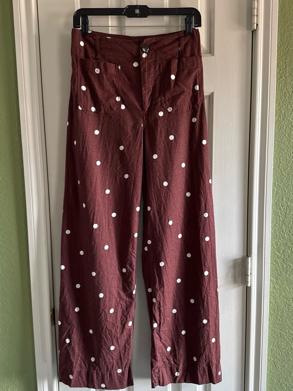 Maeve Colette Linen Stretch High-Rise Wide-Leg Pants - Picture 4 of 7